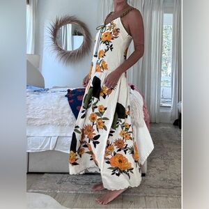 Anthropologie Farm Rio V-neck A-line Maxi Dress, Size XS